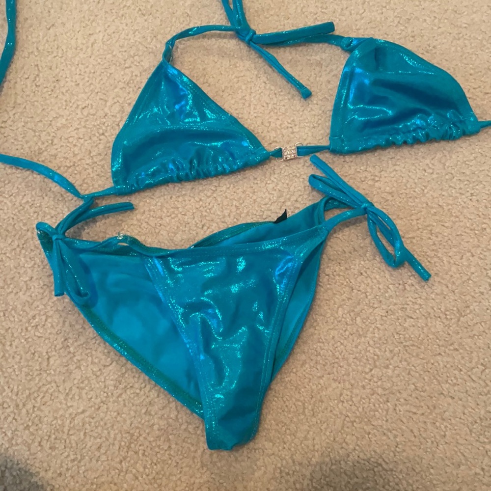 Blue shimmer bikini